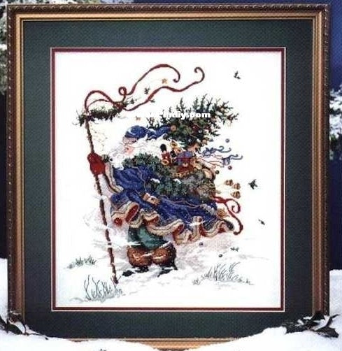 Schema punto croce SAGA PDF + XSD babbo natale SANTA CHRISTMAS cross stitch snowy Nick pattern keeper markup xmas Blue facile da stampare