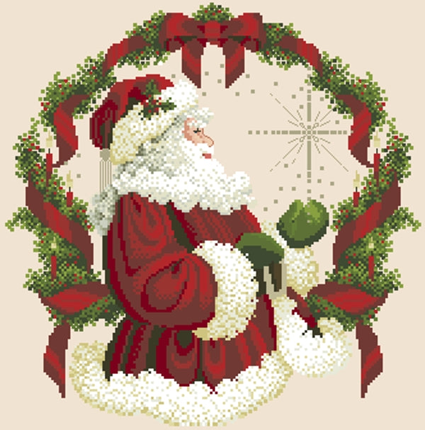 Schema punto croce SAGA PDF + XSD + PK SANTA Christmas magic NIGHT cross stitch animali bear colomba lupo dmc pattern keeper facile da stampare