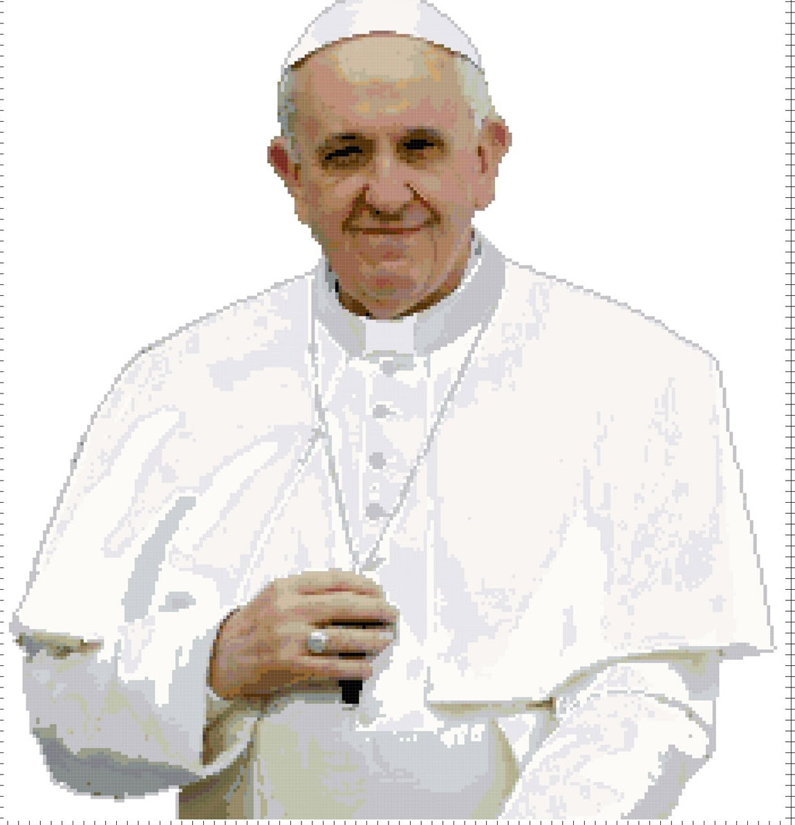 Schema punto croce PAPA FRANCESCO BERGOGLIO POPE facile DA STAMPARE