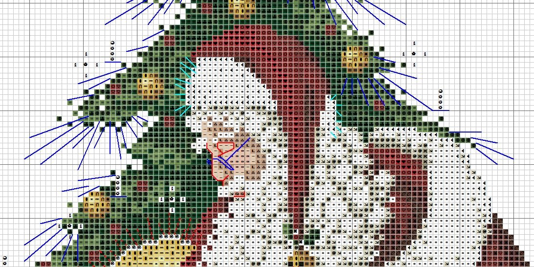 Schema punto croce SAGA + PDF + XSD Babbo natale SANTA claus song of CHRISTMAS cross stitch magia dmc pk pattern keeper angel facile da stampare