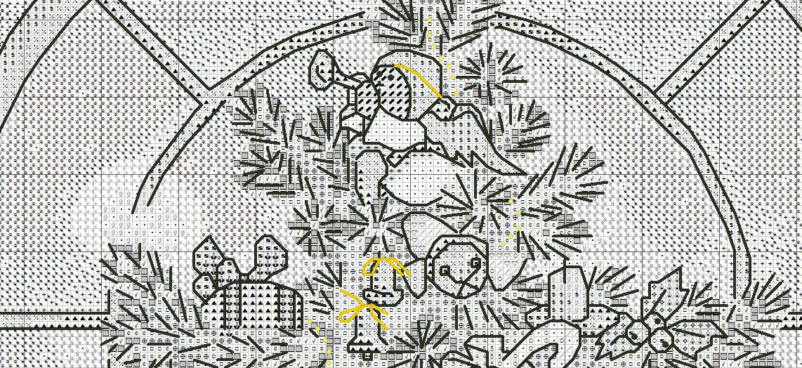 Schema punto croce SAGA PDF + XSD Albero di natale CHRISTMAS TREE cross stitch pattern keeper dmc xmas pdf magic ornamet facile da stampare