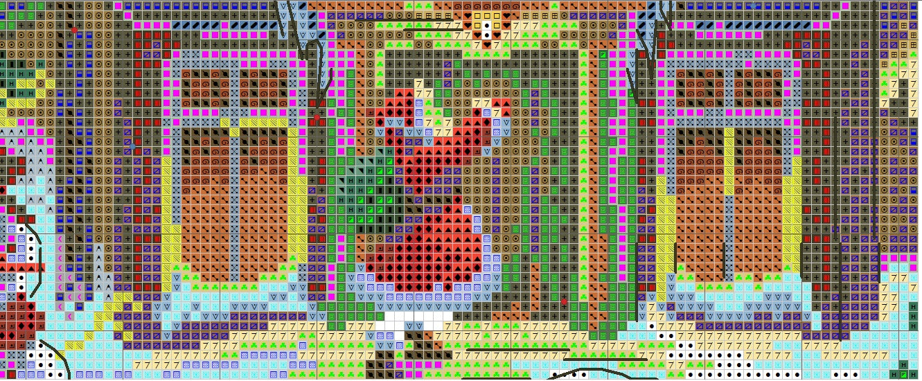 Schema punto croce SAGA pdf + xsd CHRISTMAS LANDSCAPE with animals on winter cross stitch pattern keeper xmas fox deer pk facile da stampare