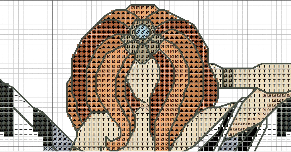 Schema punto croce SAGA + PDF + XSD + PK Fata della tigre TIGER FAIRY cross stitch butterfly pattern keeper xsd pdf fantasy ninfa facile da stampare