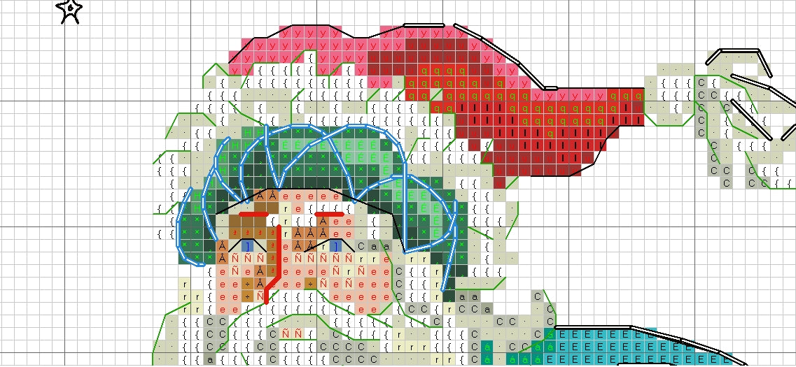 Schema punto croce SAGA PDF + XSD + PK SANTA Christmas papà natale cross stitch animali bear colomba lupo dmc pattern keeper facile da stampare