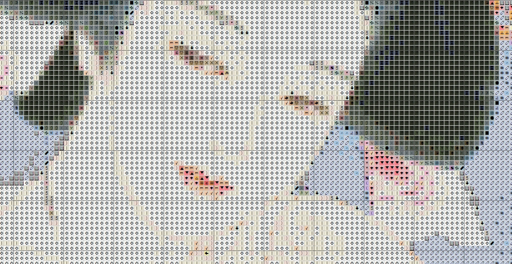 Schema punto croce PDF la GEISHA le FARFALLE e il vento the geisha and the wind and the BUTTERFLIES cross stitch patterns facilmente stampabile