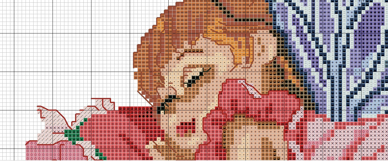 Schema punto croce SAGA PDF + XSD PK SAGA TEACUP FAIRY coffee cross stitch pattern keeper fairy tale welcome baby shower nascita facile da stampare