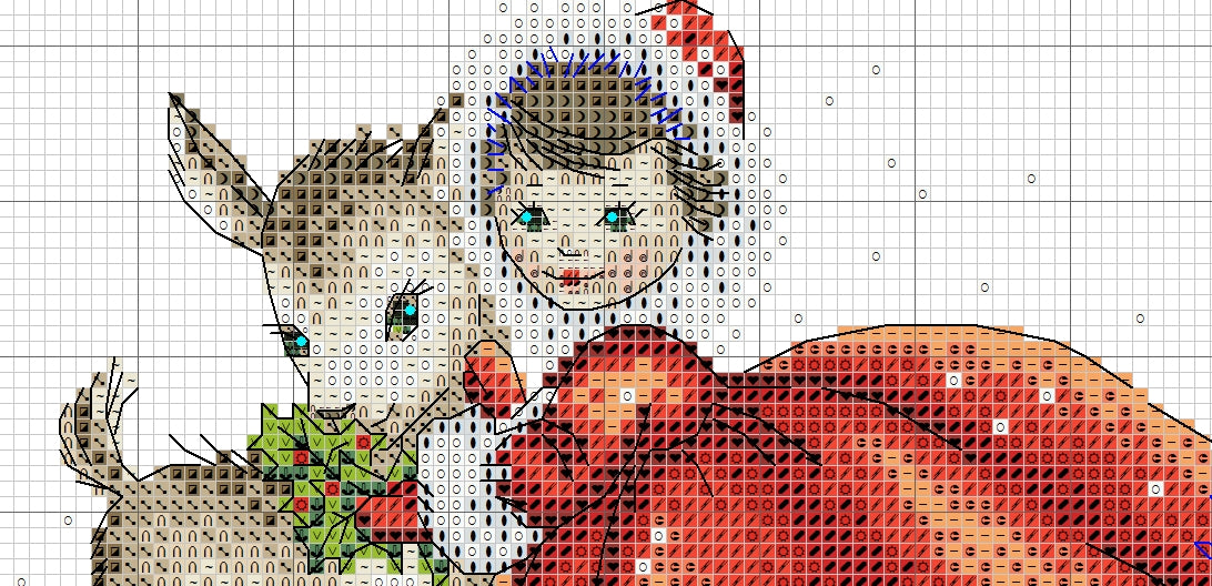Schema punto croce SAGA PDF + XSD Bimba di natale con cerbiatto CHRISTMAS little GIRL PK cross stitch love holiday dmc SAGA pattern keeper facile da stampare
