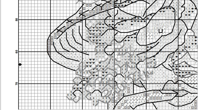 Schema punto croce SAGA PDF + XSD + PK DONNA con cappello fiorato WOMAN with flowered HAT cross stitch patterns stampabile