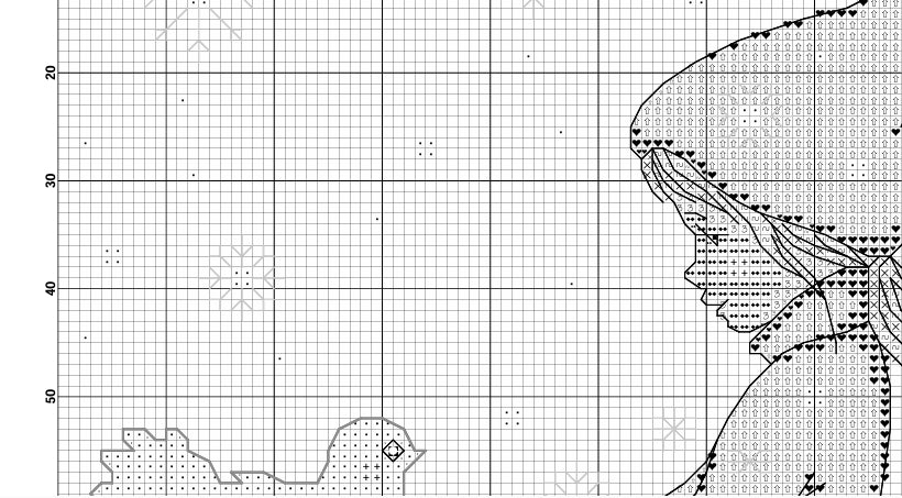 Schema punto croce SAGA PDF + XSD Bimba di natale con colomba della PACE CHRISTMAS little GIRL PK cross stitch love holiday dmc facile da stampare