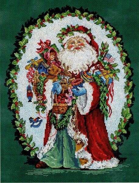 Schema punto croce SAGA PDF + XSD Babbo natale SANTA CLAUS CHRISTMAS PK cross stitch la magia del Natale anchor patterns facile da stampare