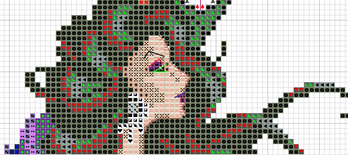 Schema punto croce SAGA PDF + XSD BELLATRIX Fata strega the FAIRY WITCH CROSS STITCH WITH CAT cross stitch da stampare dmc pattern keeper pk facile da stampare