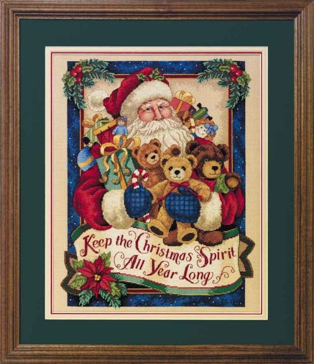 Schema punto croce SAGA PDF + XSD + PK Babbo natale CHRISTMAS FATHER SANTA CLAUS CHRISTMAS cross stitch sleeps with puppies cat and dog dmc patterns facile da stampare