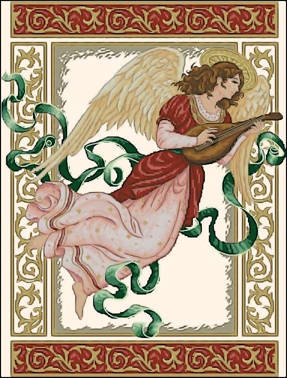 Schema punto croce SAGA PDF + XSD + PK Angel CHRISTMAS PEACE cross stitch freedom love waiting for xmas dmc pattern keeper facile da stampare