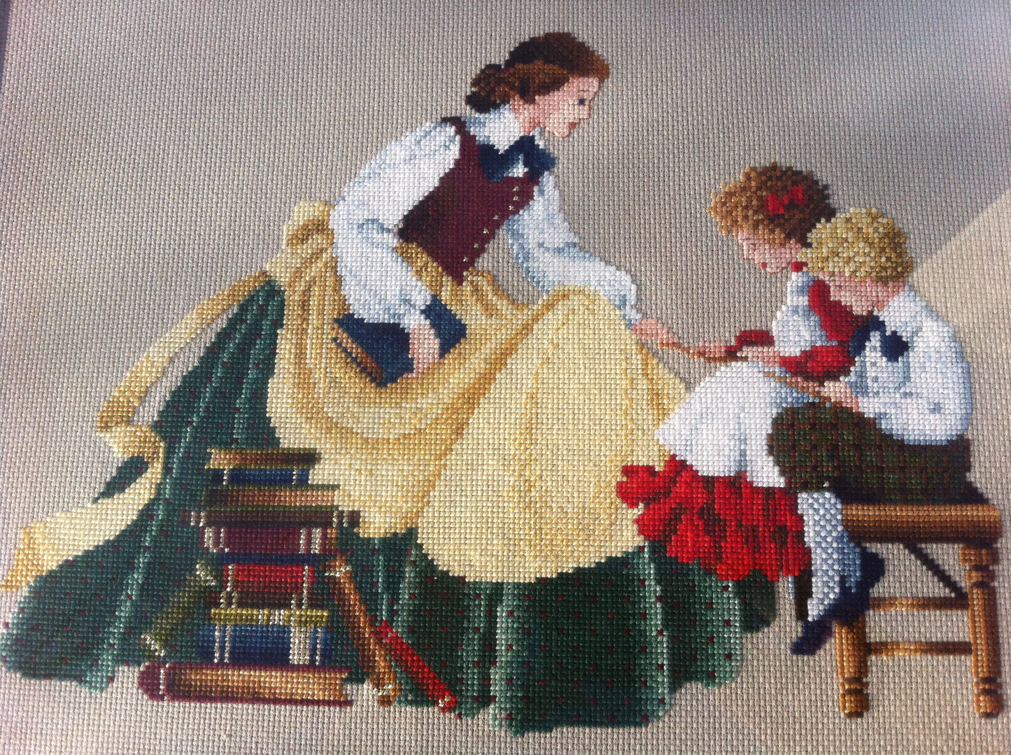 2 Schemi punto croce SAGA PDF + XSD + PK 3 BIMBE AQUILONE MAMMA e figli teacher cross stitch patterns facile da stampare