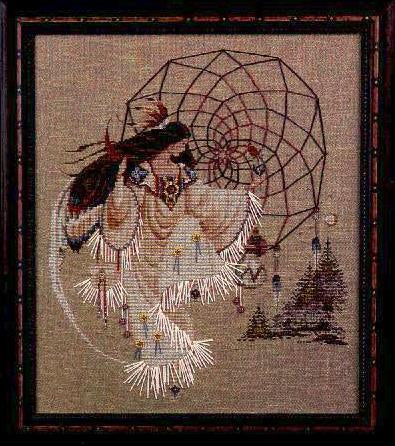 Schema punto croce SAGA PDF XSD indiana SPIRITO della NATURA cross stitch dmc pattern keeper goddess pk Earthdancer dreamer facile da stampare