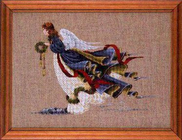 Schema punto croce SAGA PDF XSD Angelo aspettando il Natale ANGEL of FREEDOM Christmas cross stitch pattern keeper pk xmas facile da stampare