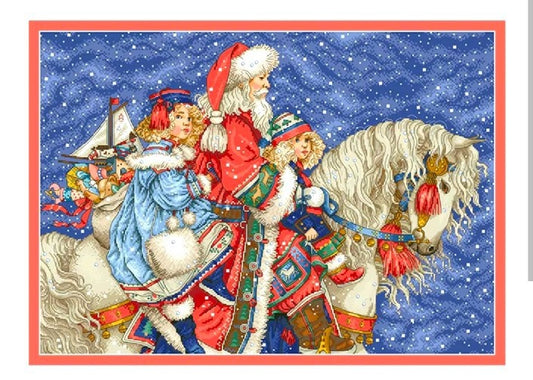 Schema punto croce SAGA PDF + XSD WINTER TALE SANTA claus CHRISTMAS cross stitch Spirit night pk dmc pattern keeper xmas facile da stampare