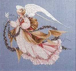 4 Schemi punto croce SAGA PDF + XSD + PK ANGEL WINTER autumn SPRING lady cross stitch seasons woman fantasy pattern keeper pk  natale pasqua facile da stampare