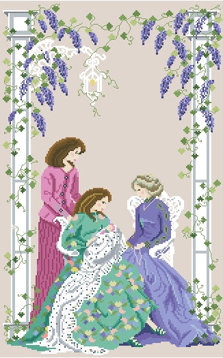 Schema punto croce SAGA PDF XSD GENERATIONS cuore di mamma Mother's HEARTS cross stitch GENERATIONS baby xsd pk shower dmc pattern keeper facile da stampare