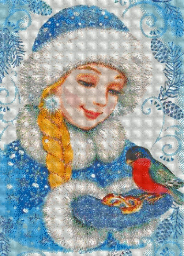 Schema punto croce SAGA PDF + XSD PK babbo natale SANTA CHRISTMAS little helper bird snowgirl cross stitch pattern keeper facile da stampare