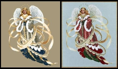 2 Schemi punto croce SAGA PDF + XSD + PK CHRISTMAS ANGELS cross stitch natale cherubini peace love xmas pattern Keeper markup facile da stampare