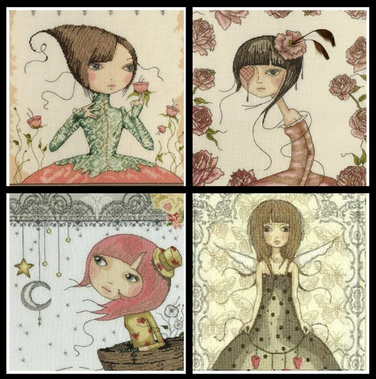 4 SCHEMI PUNTO CROCE BOTHY THREADS MIRABELLE CROSS STITCH DIGITAL DOWNLOAD