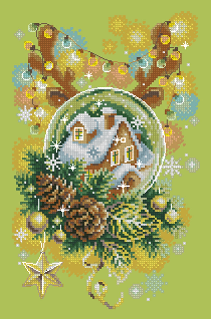 6 Schemi punto croce SAGA PDF + XSD + PK CHRISTMAS ORNAMENT cross sttich stitch bell candle glass dreams pattern keeper dmc facili da stampare