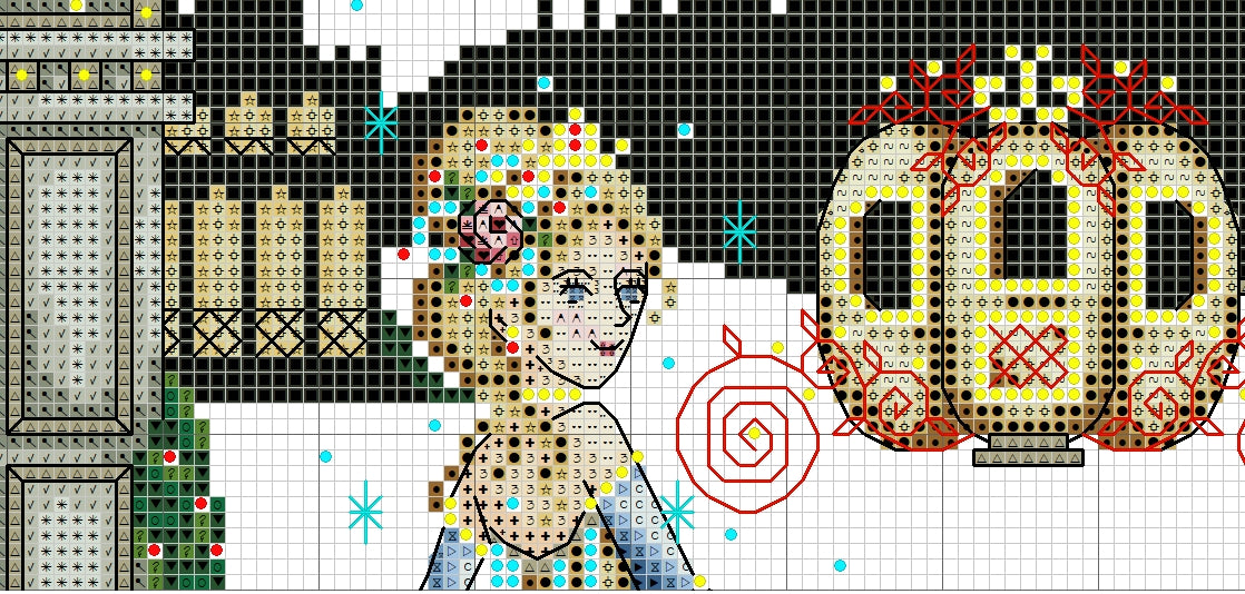 Schema punto croce SAGA PDF XSD CINDERELLA TALE cross stitch pattern keeper fiaba pk storia fable  fantasy markup zucca tempo facile da stampare