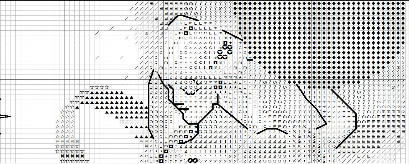 Schema punto croce SAGA PDF + XSD DONNA ECLISSI LUNA cross stitch patterns facile da stampare