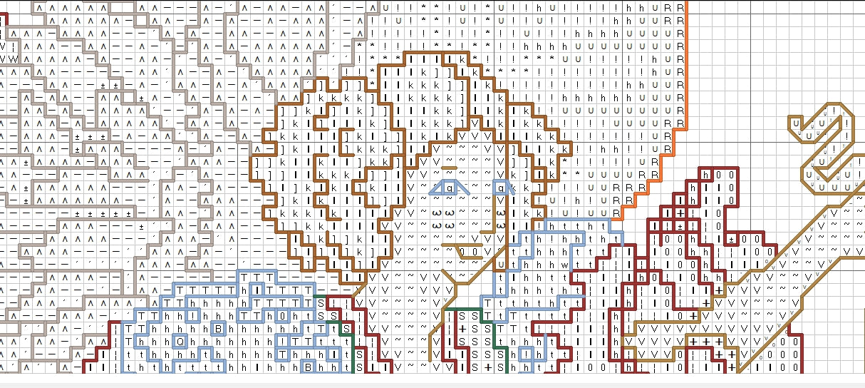 Schema punto croce SAGA PDF XSD ANGELO dell'est ANGEL of the EAST cross stitch patterns stampabile