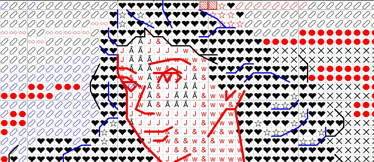 Schema punto croce SAGA PDF + XSD maga nera the black ALLURING SORCERESS pk saga cross stitch pattern keeper dark woman  chart facile da stampare