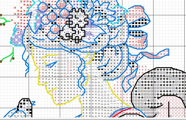 Schema punto croce SAGA PDF XSD the ANGELO di fine estate late SUMMER ANGEL  cross stitch patterns stampabile