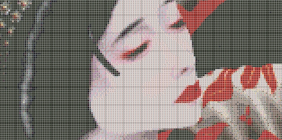 Schema punto croce SAGA PDF + XSD KABUKI face of an oriental girl geisha profile cross stitch GEISHA pattern keeper facile da stampare