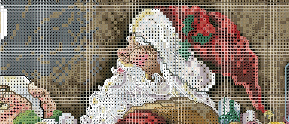 Schema punto croce SAGA PDF + XSD SANTA claus CHRISTMAS cross stitch Spirit night pk dmc pattern keeper wish list xmas facile da stampare