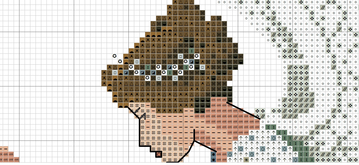 Schema punto croce SAGA PSD XSD the Angelo del freddo glaciale ANGEL of the FREZING COLD cross stitch ice gentil creature dmc Keeper  patterns stampabile