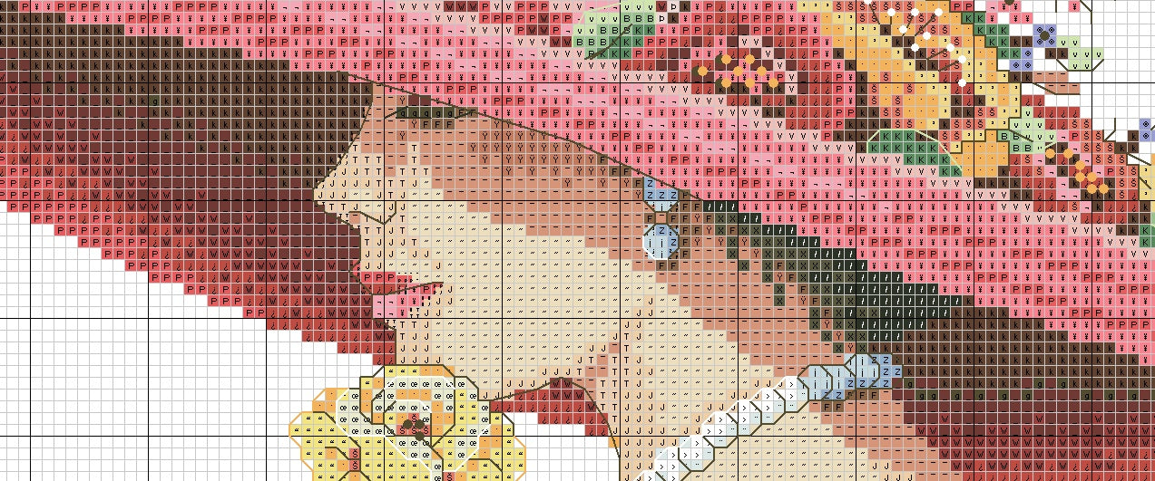 Schema punto croce SAGA PDF + XSD SAGA PK SUMMER LADY queen victorian elegance hat flower cross stitch dmc pattern keeper markup facile da stampare