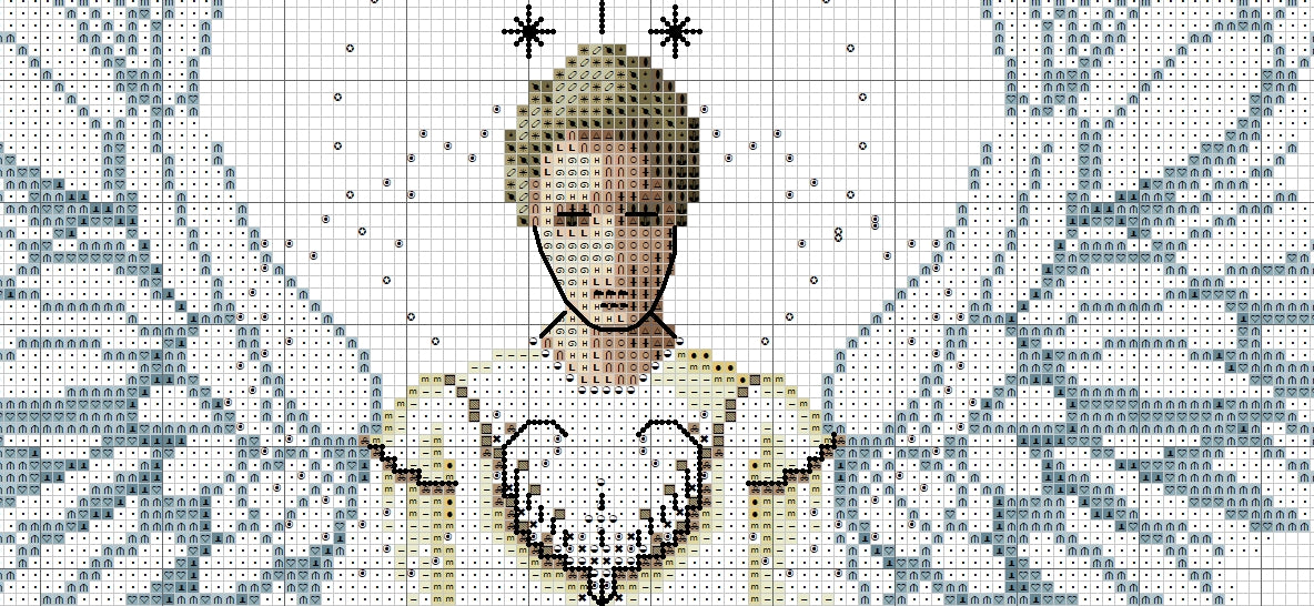 2 Schemi punto croce SAGA PDF + XSD + PK angel PEACE and LOVE cross stitch pattern keeper christmas easter earth and heart facile da stampare