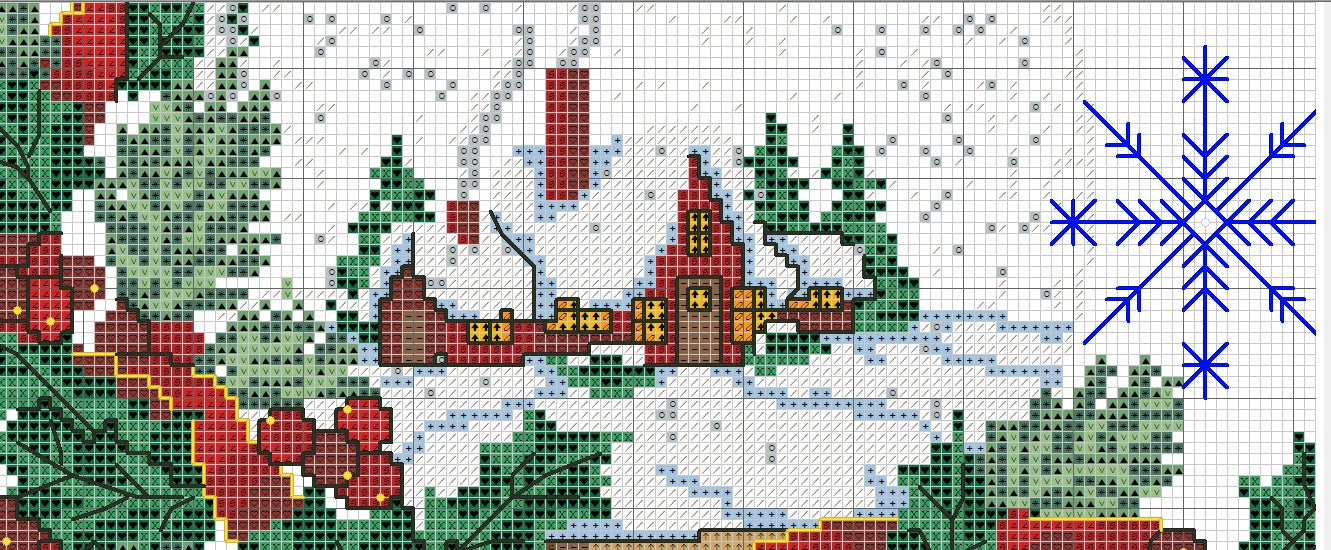 Schema punto croce SAGA PDF + XSD christmas SNOW GLOBE cross stitch christmas animali decors pattern keeper decorations facile da stampare