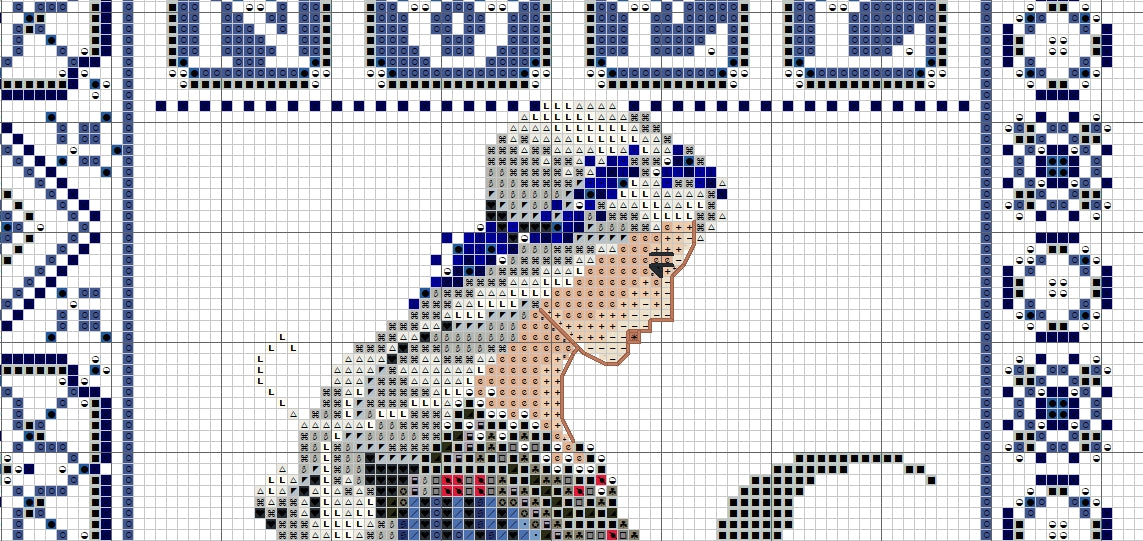 Schema punto croce SAGA PDF XSD CELTIC NOEL BUON NATALE cross stitch MOON moon pattern keeper pk lady woman dama storica facile da stampare