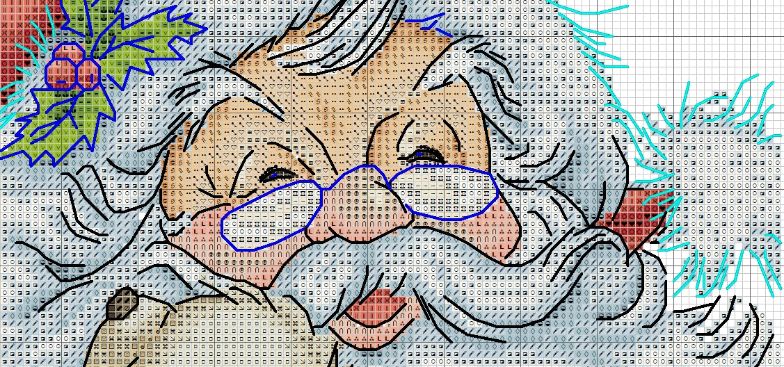 Schema punto croce SAGA PDF + XSD + PK GRAND FATHER FROST and BEAR puppy teddy cross stitch pattern keeper santa claus natale pk xsd facile da stampare