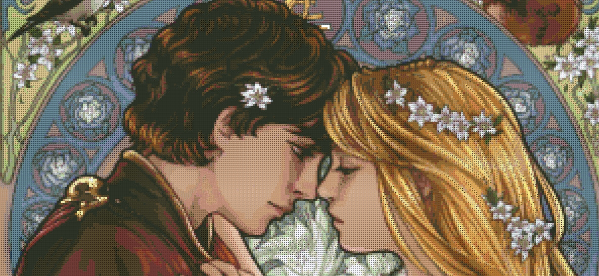 Schema punto croce SAGA PDF XSD LOVE my PRINCESS cross stitch romantic LOVE patterns amore principe   favola dmc pattern keeper markup facile da stampare