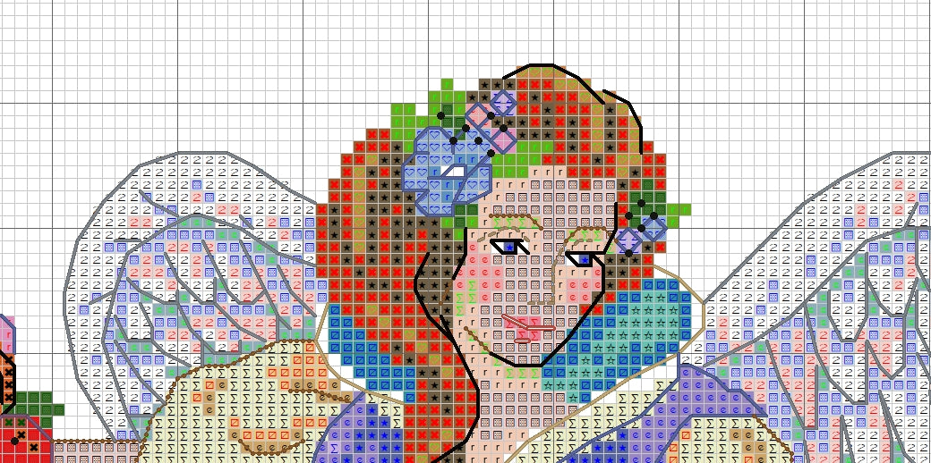 Schema punto croce SAGA PDF XSD Angelo del raccolto delle foglie Autunnali HARVEST angel cross stitch pattern keeper markup facile da stampare