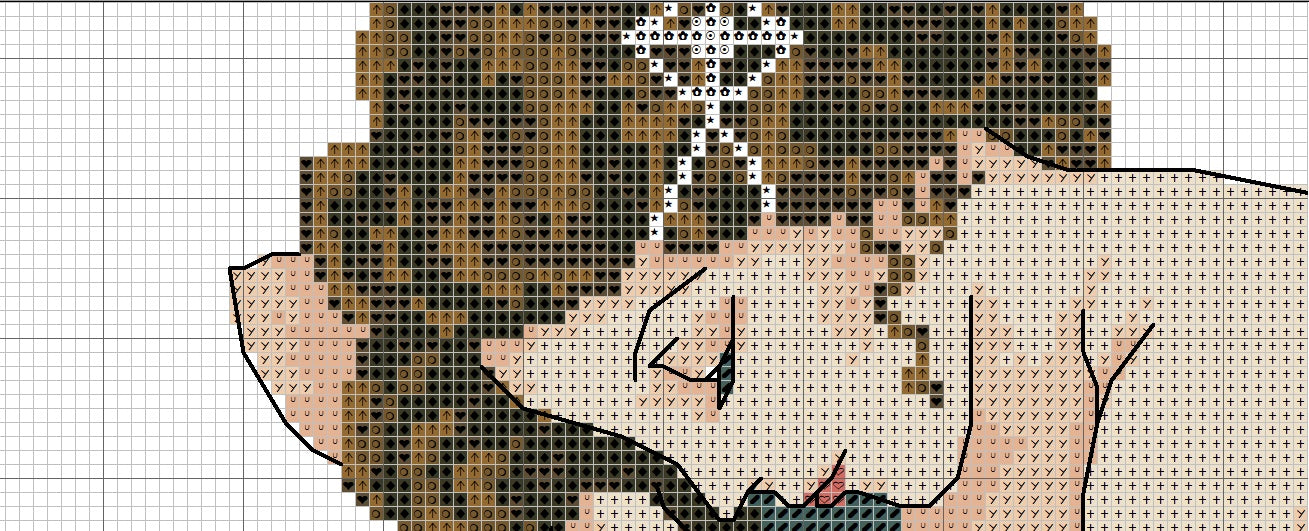 schema punto croce SAGA PDF + XSD Principessa della fiabe cross stitch sleep queen oriental magic woman pattern keeper facile da stampare