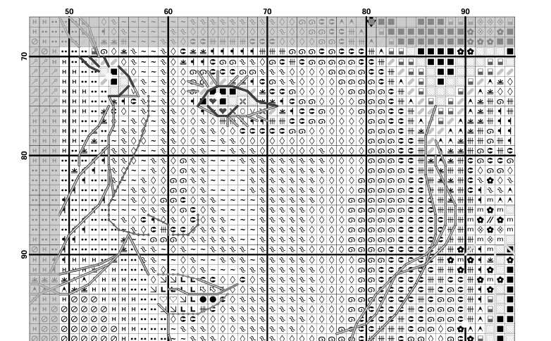 Schema punto croce SAGA PDF XSD GEISHA e le FARFALLE vento the geisha WIND and the butterflies cross stitch dmc saga pattern keeper facilmente stampabile