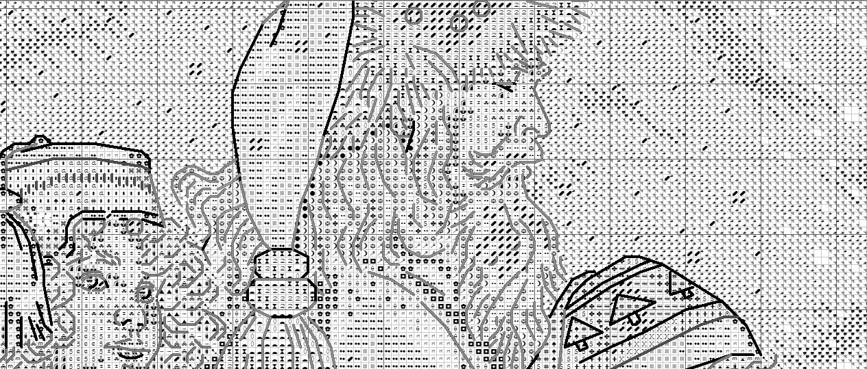 Schema punto croce SAGA PDF + XSD WINTER TALE SANTA claus CHRISTMAS cross stitch Spirit night pk dmc pattern keeper xmas facile da stampare