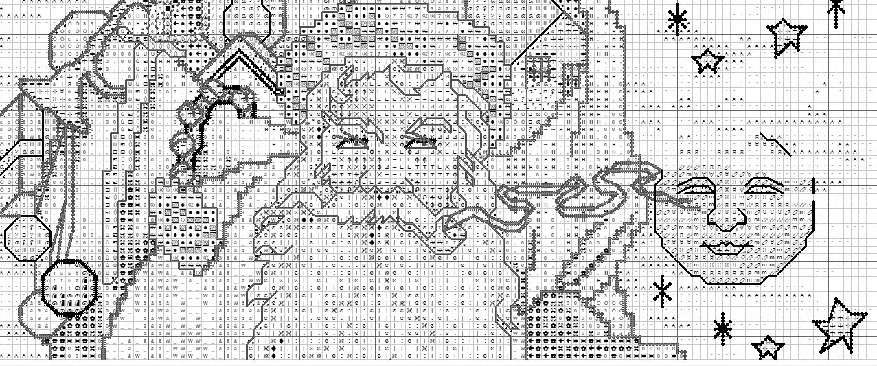 Schema punto croce SAGA PDF + XSD secret SANTA tree skirt CHRISTMAS cross stitch Spirit night pk dmc pattern keeper xmas facile da stampare