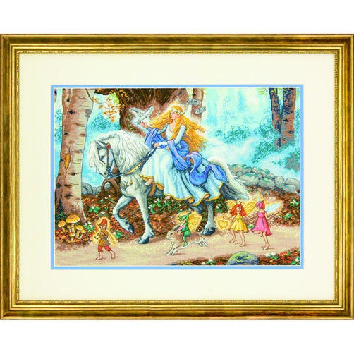 Schema punto croce SAGA PDF + XSD FAIRYTALE about time cross stitch pattern keeper fairy horse white princess favola elf facile da stampare