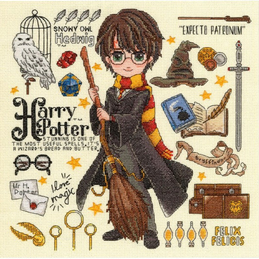 Schema punto croce SAGA PDF + XSD PK grande mago HARRY POTTER cross stitch WIZARD pattern keeper halloween STREGONE magical design facile da stampare