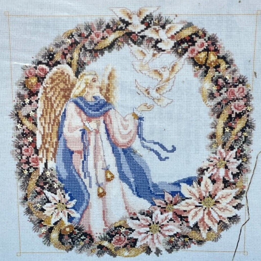 Schema punto croce SAGA PDF + XSD + PK + DMC Angelo della pace for the ANGEL of PEACE and LOVE cross stitch christmas dmc patterns facile da stampare