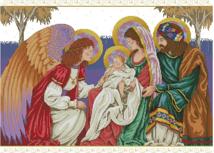 Schema punto croce SAGA PDF XSD presepe NATIVITY scene CHRISTMAS cross stitch the birth of christ pattern  keeper xsd pdf pk facile da stampare